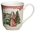 Kitchen & Housewares : Johnson Brothers Old Britain Castles Pink Christmas Mug with Santa
