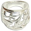 Sterling Silver Rings Jewelry Handmade India Style Valentine Gifts US Size 1.75 (rng334b)