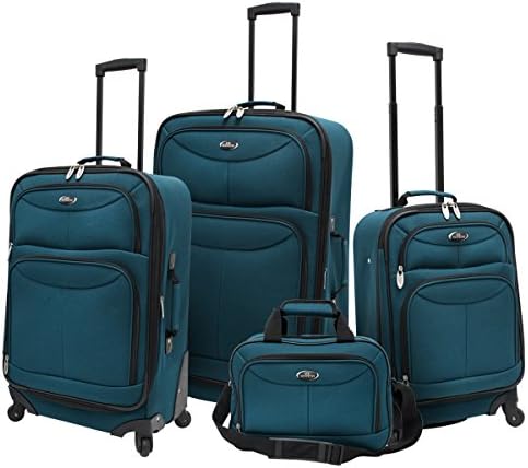 The Set of Classic Teal U.s. Traveler Fashion 4 Piece Luggage Set