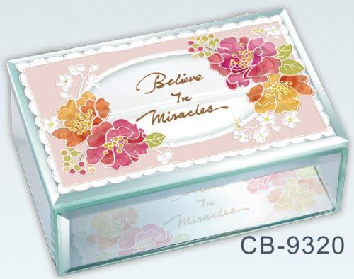 Gift Alliance Believe Miracles Jewelry Box Painted Glass CB-9320