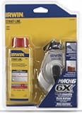 IRWIN Tools STRAIT-LINE MACH6 6X High-Speed Refillable Chalk Line Reel with 4-ounce Chalk, 100-foot, Red Chalk (2031316DS)