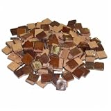 Keramik Mosaik ca. 150 Mosaiksteine glasiert 10x10mm Braun