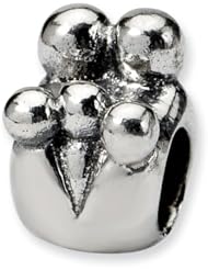 Sterling Silver Reflection Beads Collection Family of 5 Bead Charm 4mm Hole (fits 3mm European Style Charm Bracelets)