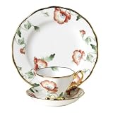 Royal Albert 100 Years of Royal Albert 3-Piece Set, 1970  Poppy