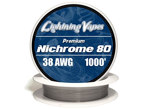 Genuine Lightning Vapes ® 38 AWG Nichrome 80 Wire 25' 50' 100' 250' 500' 1000' (1000')