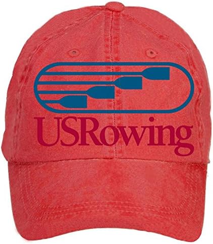 Classic Shrt Washed Adjustable US Rowing Sport Logo 2016 Cotton Outdoor Baseball Cap For Unisex Red
