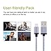 Eashion 343225532 iPhone Lightning to USB Cable Braided Charging Cord for iPhone 7, 7plus, 6S, 6S Plus, 6 Plus, 6, 5S, 5C, 5, iPad Mini, Air Compatible with iOS10 - White