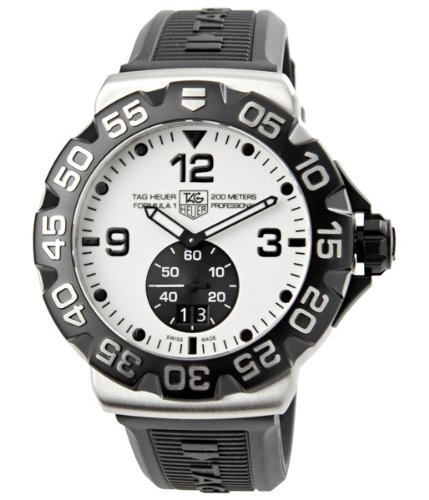 TAG Heuer Mens WAH1011.BT0717 Formula 1 Grande Date White Dial Watch