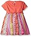 Youngland Girls' Little Yarn Knit Pop-Over Bodice Dress with Printed Chiffon Skirt