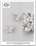 【Juicy Couture】【ジューシークチュール】 Pave Butterfly Stud Earringsデザインピアス【予約商品s】