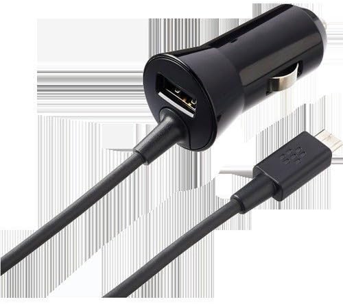 Nokia 521 Smartphone 9W PowerFast Micro-USB In-Vehicle Car Charger with Extra USB Port and Accelerated Charging! 1.8A, 7ft/2.1M Cord (Black)