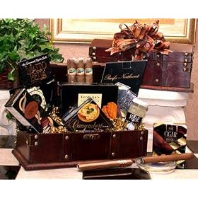 Gentleman's Cigar Chest Gourmet Food Gift Basket
