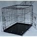 3 Door Suitcase Style Folding Metal Dog Crate with Metal Pan 36Lx24Wx26H