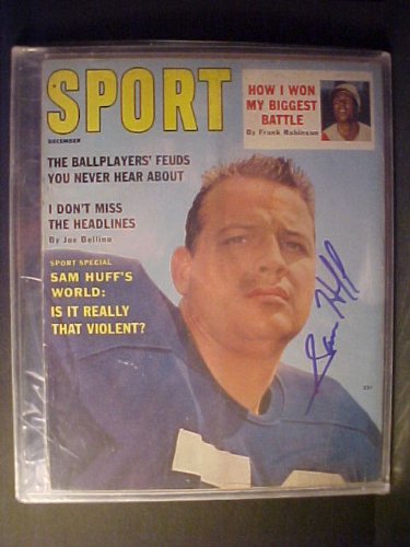 Sam Huff New York Giants Autographed December 1961 Sport Magazine