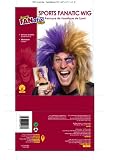 DELUXE SPORTS FAN PURPLE AND GOLD FOOTBALL SCHOOL TEAM WIG
