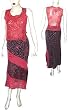 Skirt Top Set in Georgette Fabric with Embroidery Comfort Summer Women Clothing from India Size S