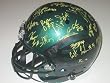 2012 University of Oregon Ducks Team Autographed Custom "Duck Wings" Schutt Green Full Size Football Helmet with 39 Signatures Total, Proof Photos