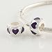 925 Sterling Silver Purple Enamel 