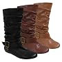 Glaze by Adi Slouchy Flat Boot with Side Buckle