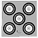MAPLE LEAF PRESS OFFICIAL NFAA 5-SPOT TARGET -- BLACK 16CM 100-PACK