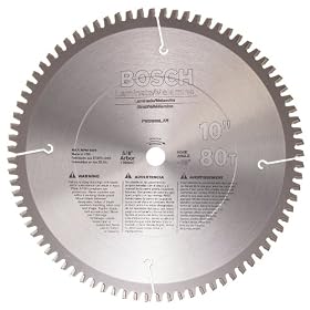 Bosch PRO1080LAM 10-Inch 80 Tooth TCG Laminate Cutting Saw Blade with 5/8-Inch Arbor