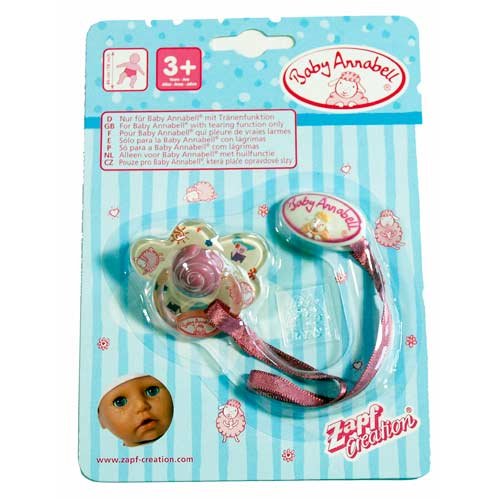 Childrens Toyshop  Toys : Zapf Creation Baby Annabell Dummy With Ribbon & Clip