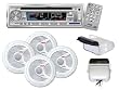 Pyle Waterproof Audio System Package for the Car/Truck/Boat, In-dash AM/FM/MPX Radio, CD/MP3 Player with USB & SD Card Function -- Universal Stereo Housing with Full Chasis Wired Casing -- 2 Pairs of 150w 6.5" Marine 2-way Speakers