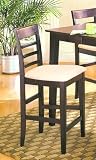 Set of 2 Contemporary Counter Height Chairs Barstools - 24"H