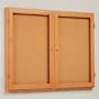 Waddell 77-3648 Messenger Series Bulletin Board - 2 Door (48" W x 36" H)