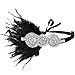 eforpretty 1920s Flapper Headband Vintage Headpiece for Women,Black and Silver