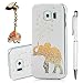 S6 Case, Galaxy S6 Case - YOKIRIN Print Painted Cute Elephant [Not Glitter] PC Case Hard Cover for Samsung Galaxy S6 2015(Package Includes: One Phone Cases, One Stylus Pen, One Dust Plug)