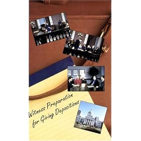 Witness Preparation for Giving Depositions [VHS]