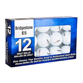 Bridgestone e5 Mint Refinished Official Golf Balls,12-Pack