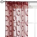 Home Blanc Hoop Window Sheer - Red (42x84")