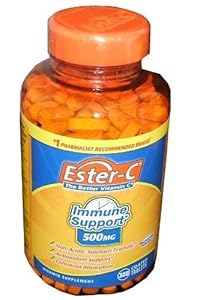 Ester-C 24 Hour Immune Support 500 mg Non-acidic Stomach Friendly, Coated Tablets, 300-Count