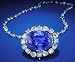 Composite Photo of the Hope Diamond Necklace with our 69.35ct Natural Untreated Blue Sapphire (J1698)