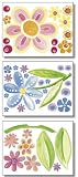 WALLIES Big Mural Big Flowers Girls Teen Daisy 37 pc