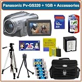 Panasonic Pv-GS320 3.1mp 3ccd Minidv Camcorder with 10x Optical Image Stabilized Zoom Plus 1gb Accessories Kit,