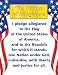 PLEDGE OF ALLEGIANCE CHART