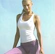 Pure Lime Cross-Back Support Tank Top- White