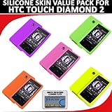 Silicone Skin 5 pc. Value Pack for your HTC Touch Diamond 2 (Purple, Light  ....
