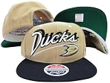 Anaheim Ducks Khaki/Black Two Tone Plastic Snapback Adjustable Plastic Snap Back Hat / Cap