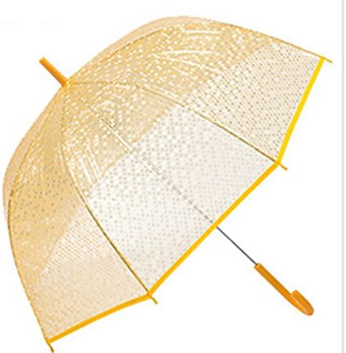 women's Apollo princess candy colors Dot transparent umbrella. (yellow)