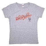 New York Mets Crystal Sparkle Shea Stadium Script Women's T-shirt