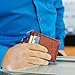 RFID Slim ID Wallet Card Holder - Key Ring Front Pocket Wallet with Coin Zipper