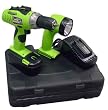 Kawasaki Power Tools 840138 19.2V Cordless Drill Worklight Set