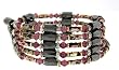 Cloisenne Beads Magnetic Wrap Bracelet/Necklace/Anklet Lariat - Light Purple - 36'' in Length