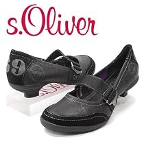 DAS KULTMODELL VON s.OLIVER Leder Pumps mit markantem Logodesign, Dekoschliesse, schwarz