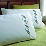 51G3qc2mo L. SL160  Bucilla 45314 Stamped Embroidery Kit Pillow Case Pair Forget Me Knots