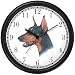 Doberman Pinscher JP Dog Wall Clock by WatchBuddy Timepieces (Black Frame)